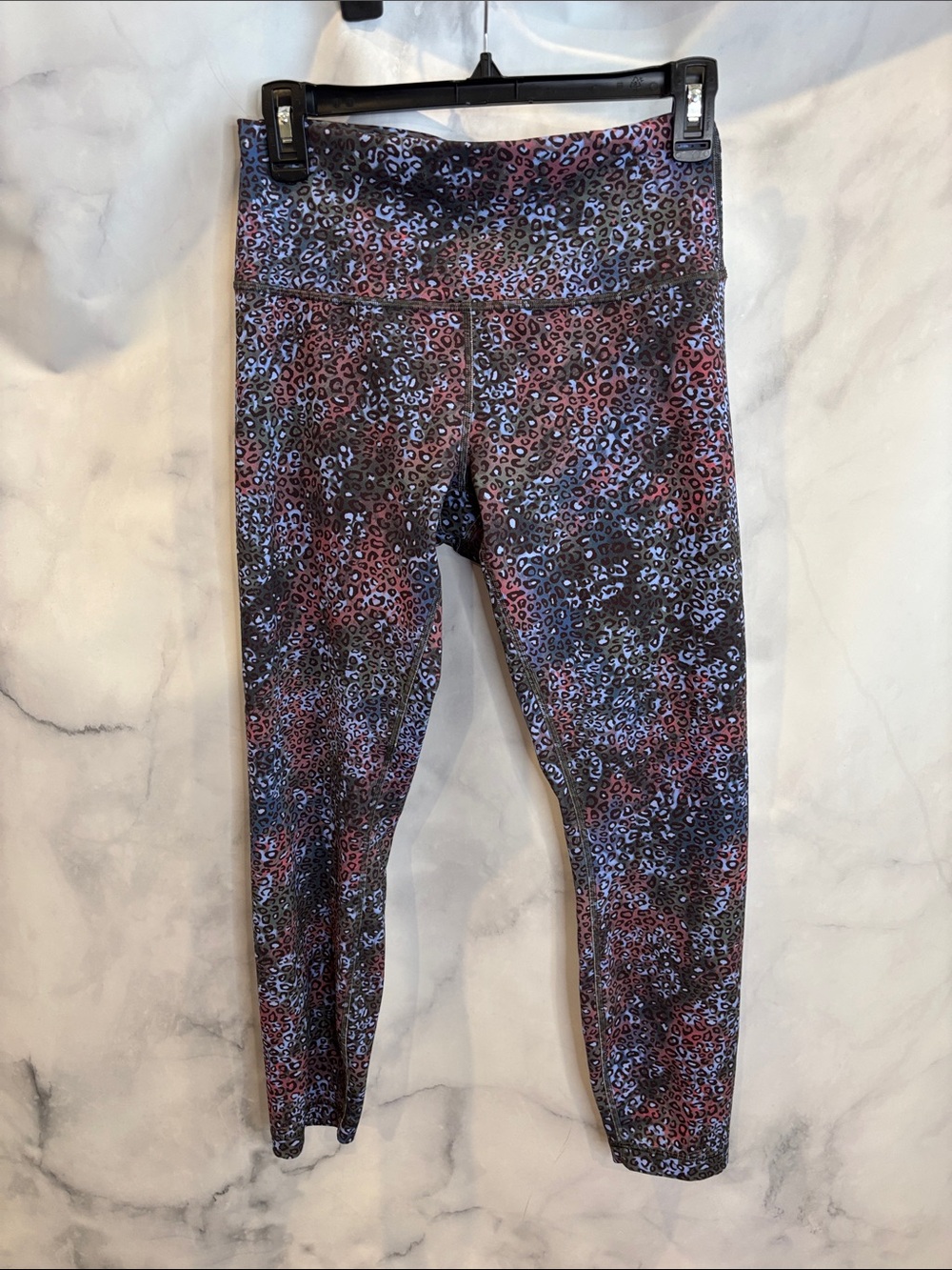 lululemon athletica Women's Leopard Print Leggings - Black, Blue & Pink